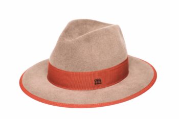 Indy taupe rabbit furfelt hat